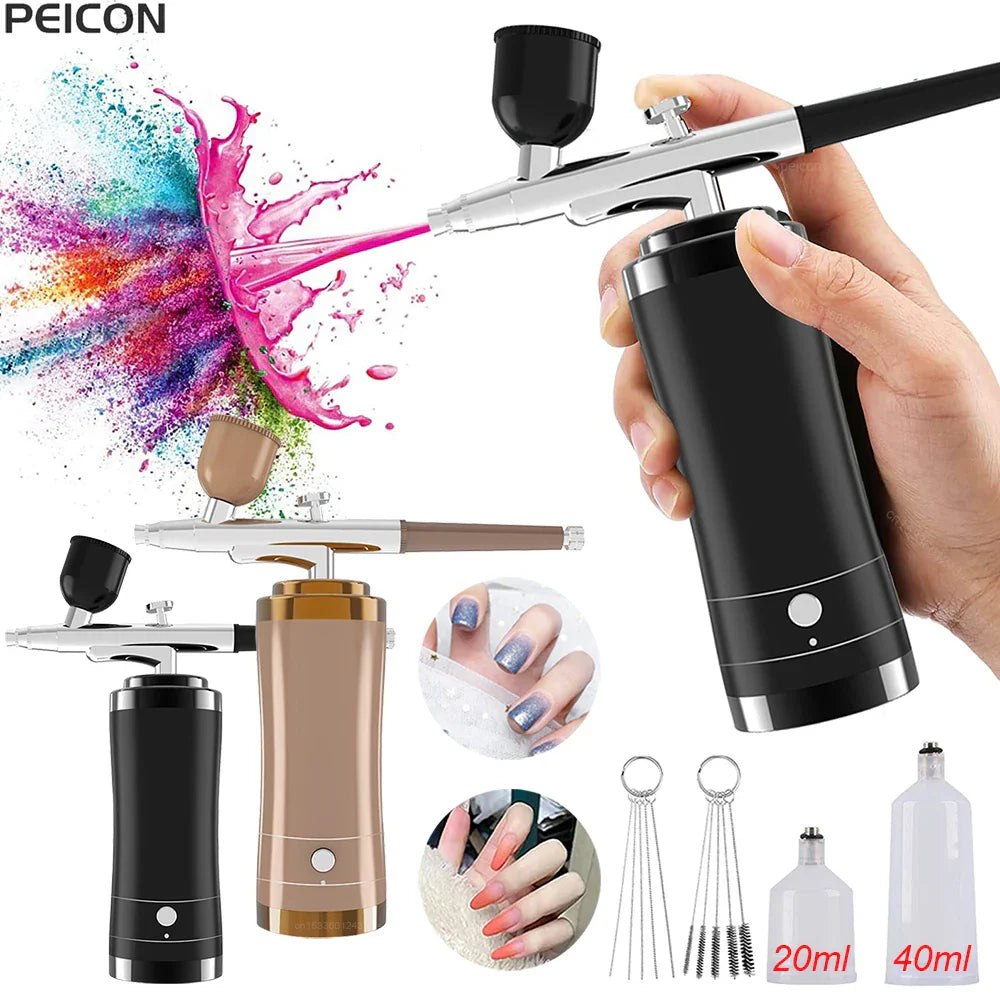 Airbrush Nail With Compressor