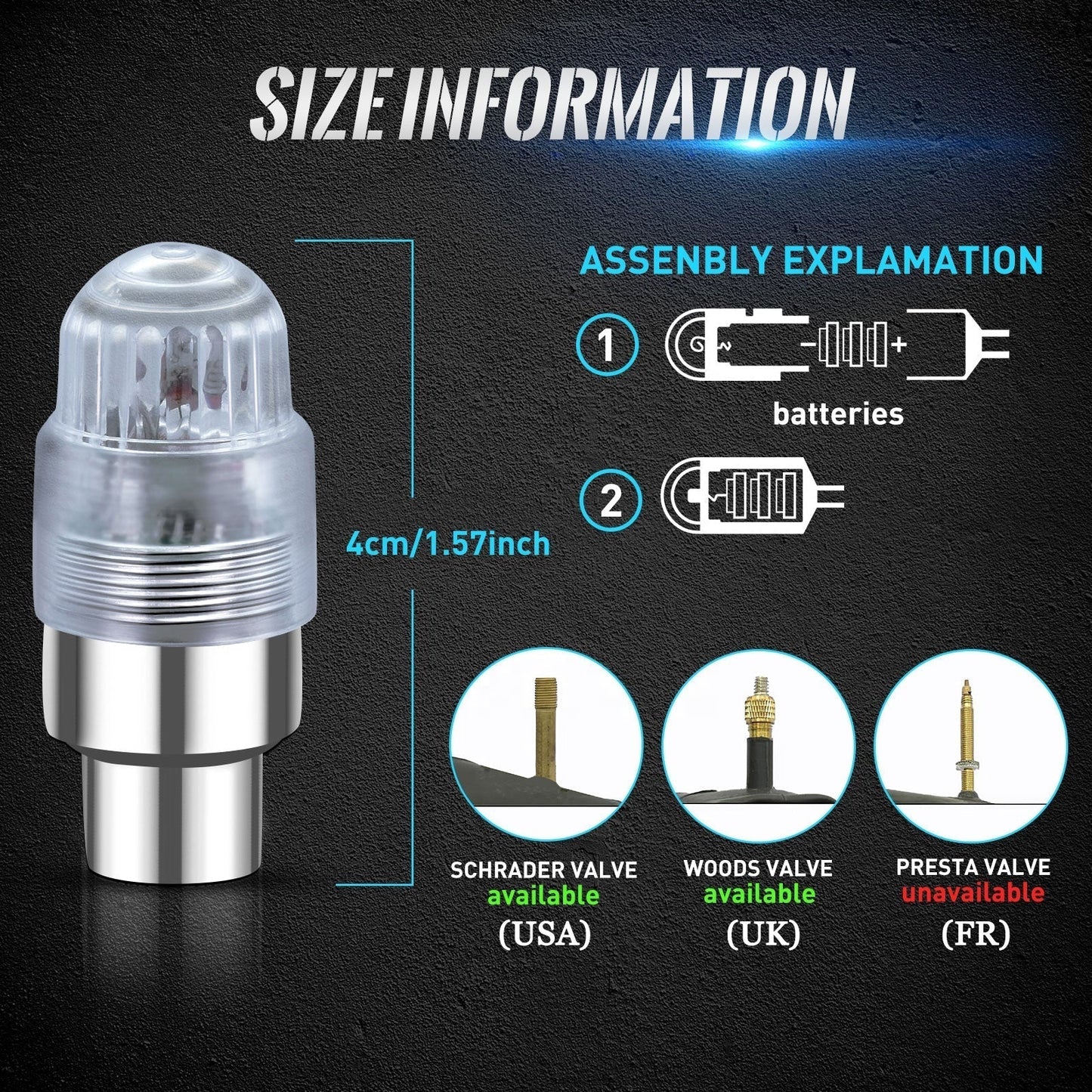 2pcs Car Wheel LED