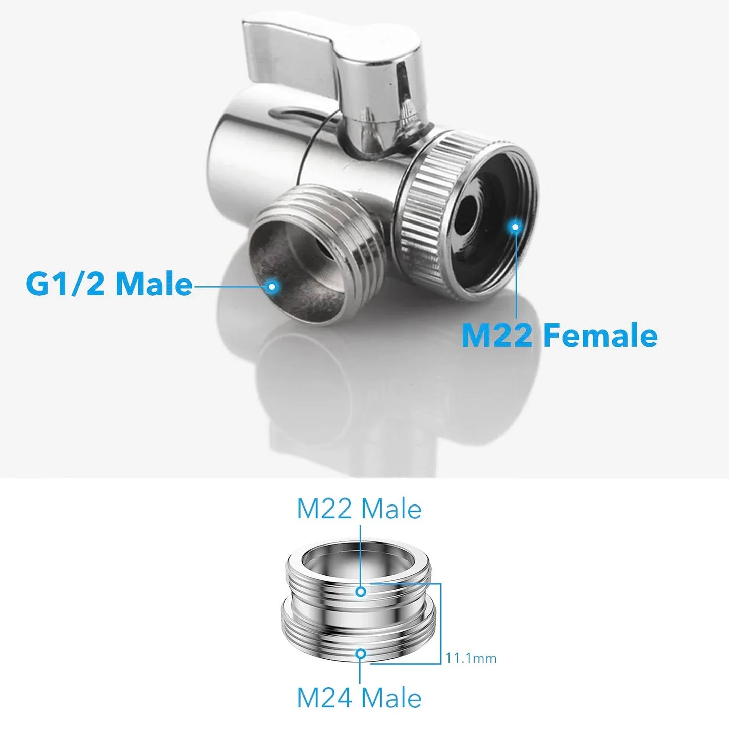Handheld faucet water diverting shower