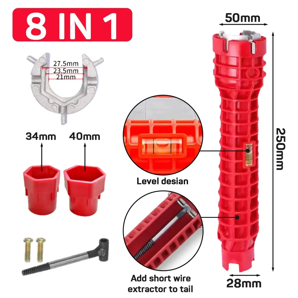 14 In 1 Faucet Sink Wrench Pipe